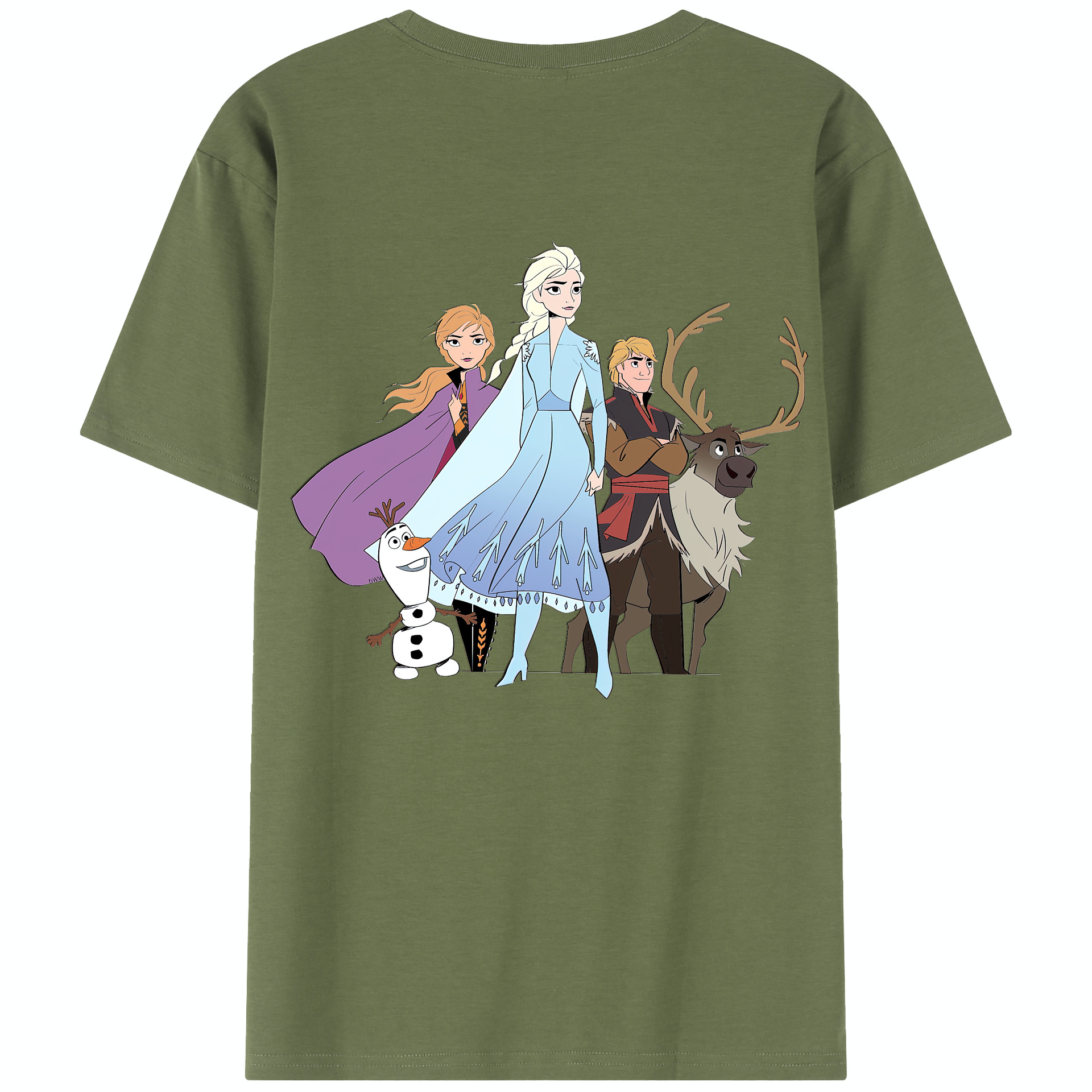 （画像用） アナと雪の女王 アンナ エルサ Frozen Anna Elsa 綿100％半袖Tシャツ（背面プリント）